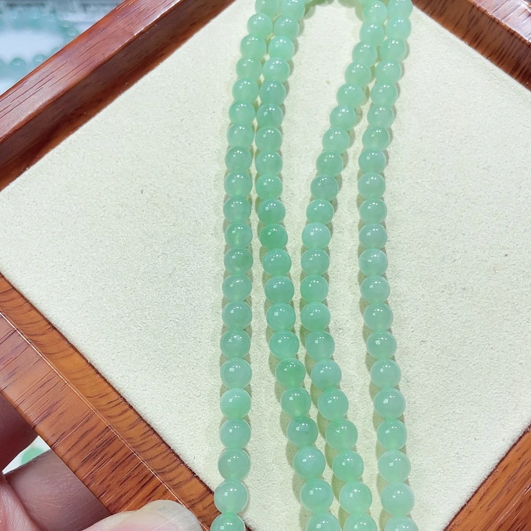 翡翠未镶嵌手链天然缅甸翡翠A货卡6