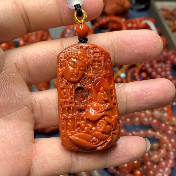 南红玛瑙未镶嵌吊坠(不含链)