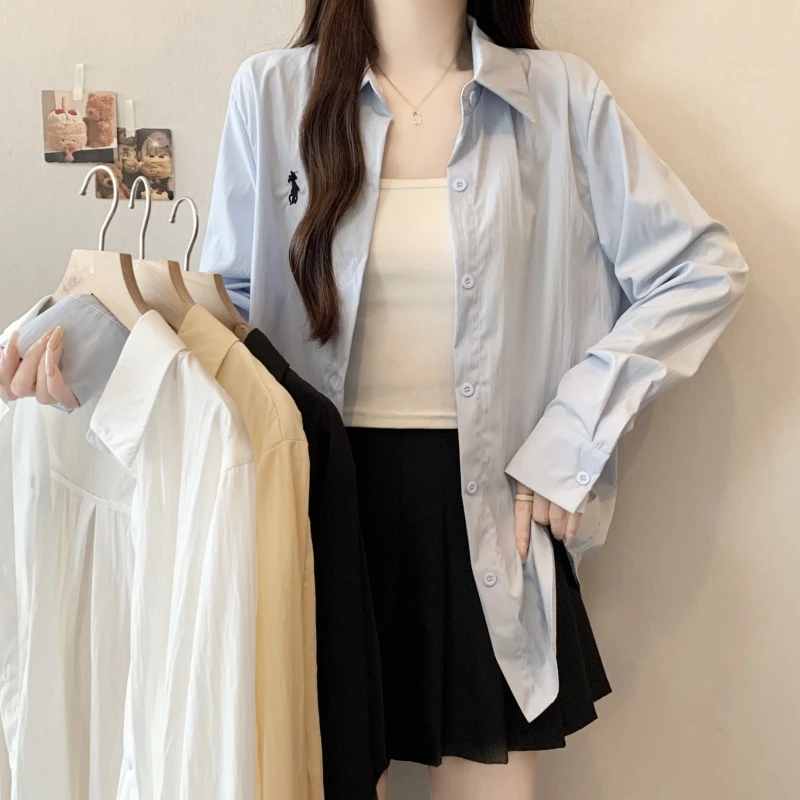 大码女装2025秋季新款胖妹妹显瘦设计感单排扣长袖衬衫上衣2139