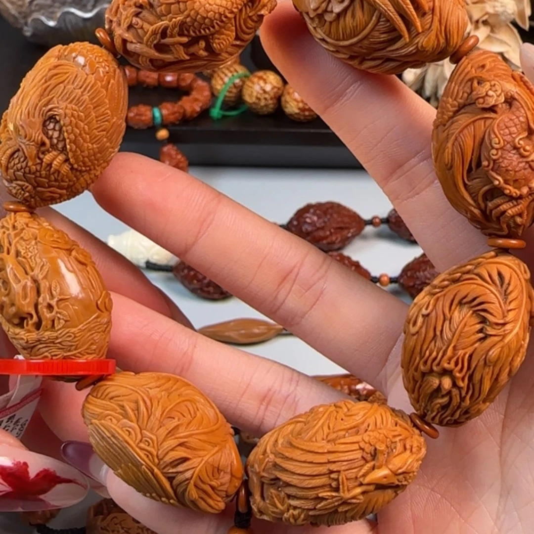 橄榄核手串/手链尺寸2.1水晶核凤育九雏手串
