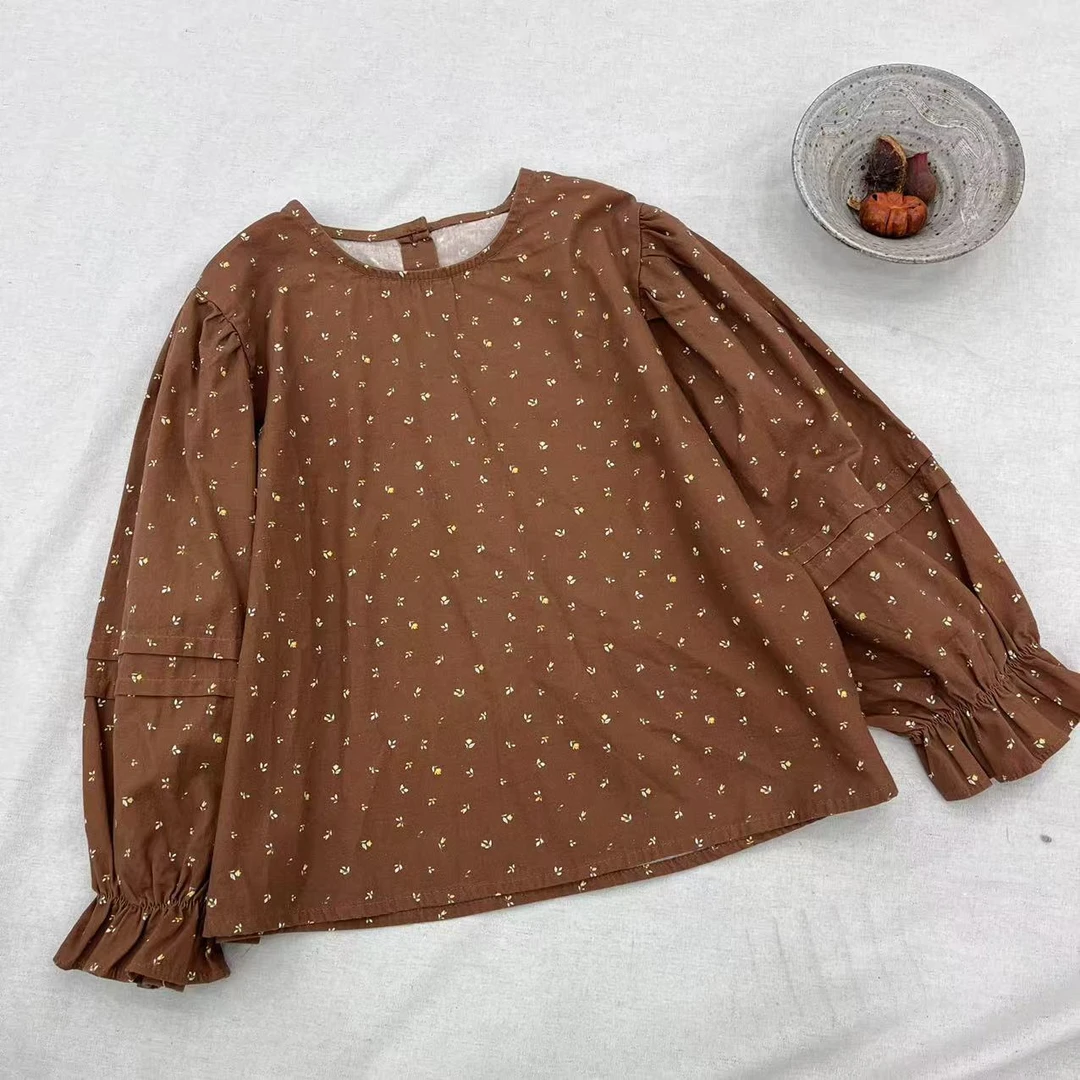 〖姐姐家〗2025春款儿童萌娃穿搭蕾丝翻领波点娃娃衫衬衫24085