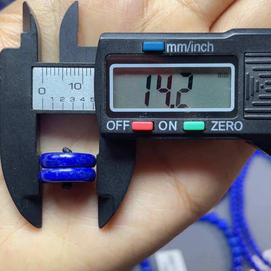 青金石未镶嵌14mm隔片配饰