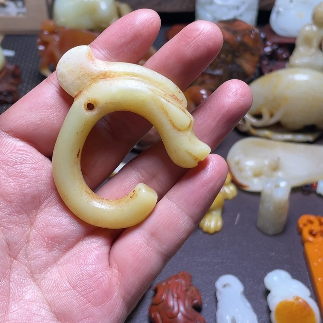 【闪购商品】未镶嵌和田玉把件隆*堂