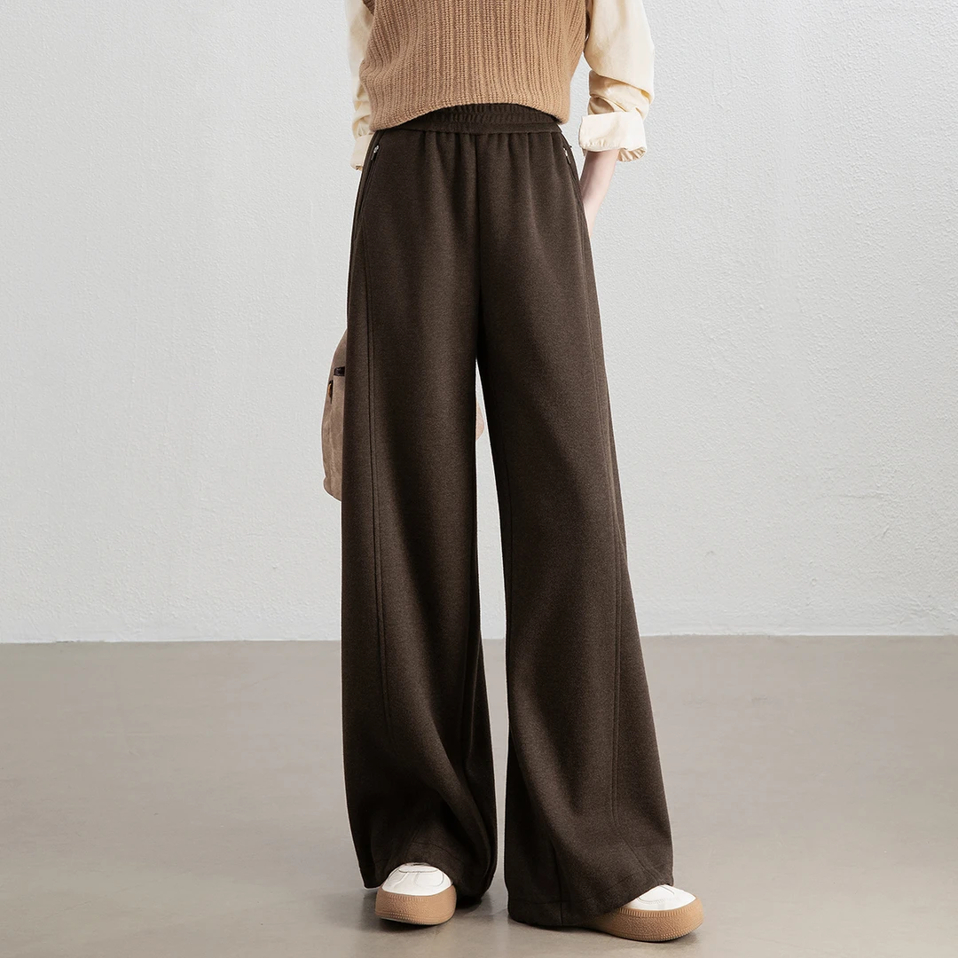 【商场同款】休闲裤女2025冬季新款宽松显瘦直筒阔腿裤