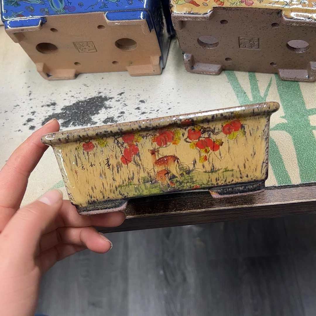 花盆紫砂737号瑕疵15/12/5cm窑变