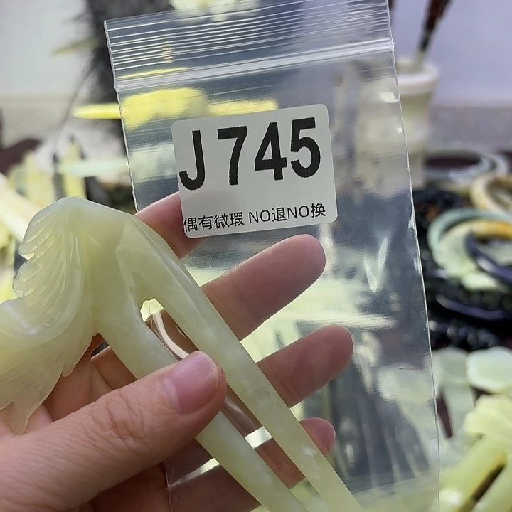 冰***娃蛇纹石玉合金发饰