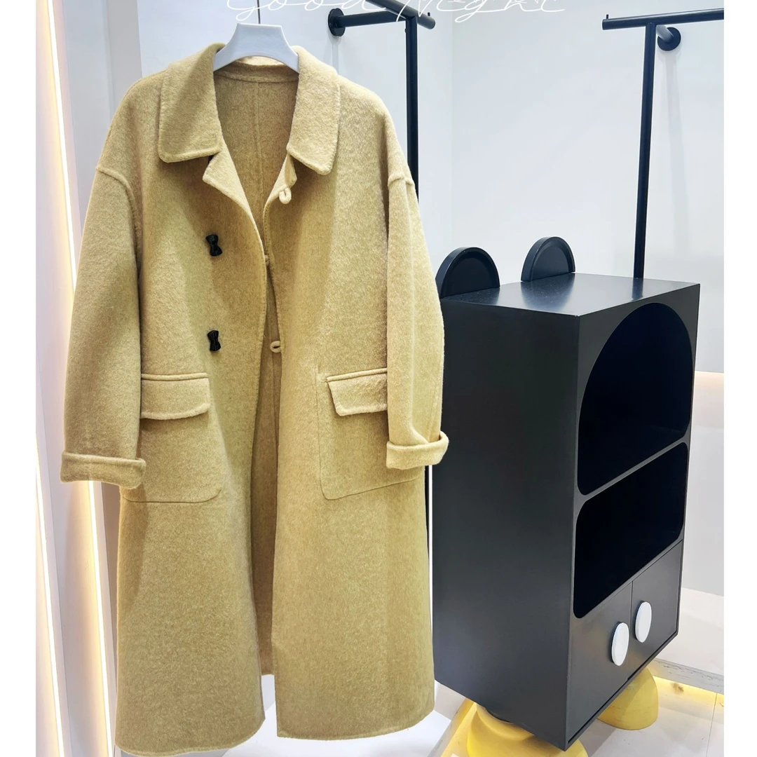 【Q-xyy服饰】秋冬中长款双面双穿大衣  2501028031