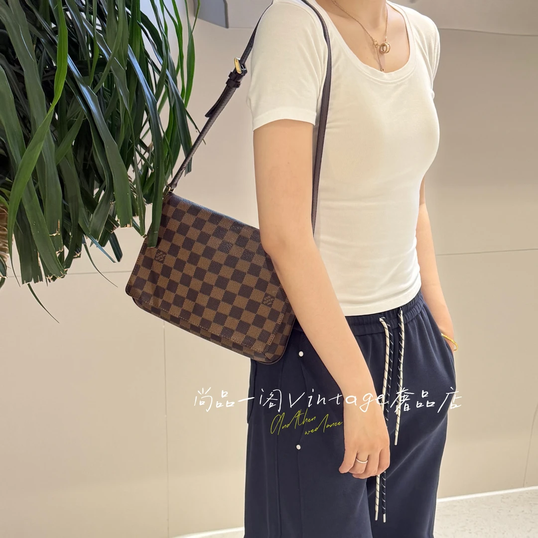 95新 LouisVuitton/路易威登 尚品一阁/棋盘格王菲单肩包