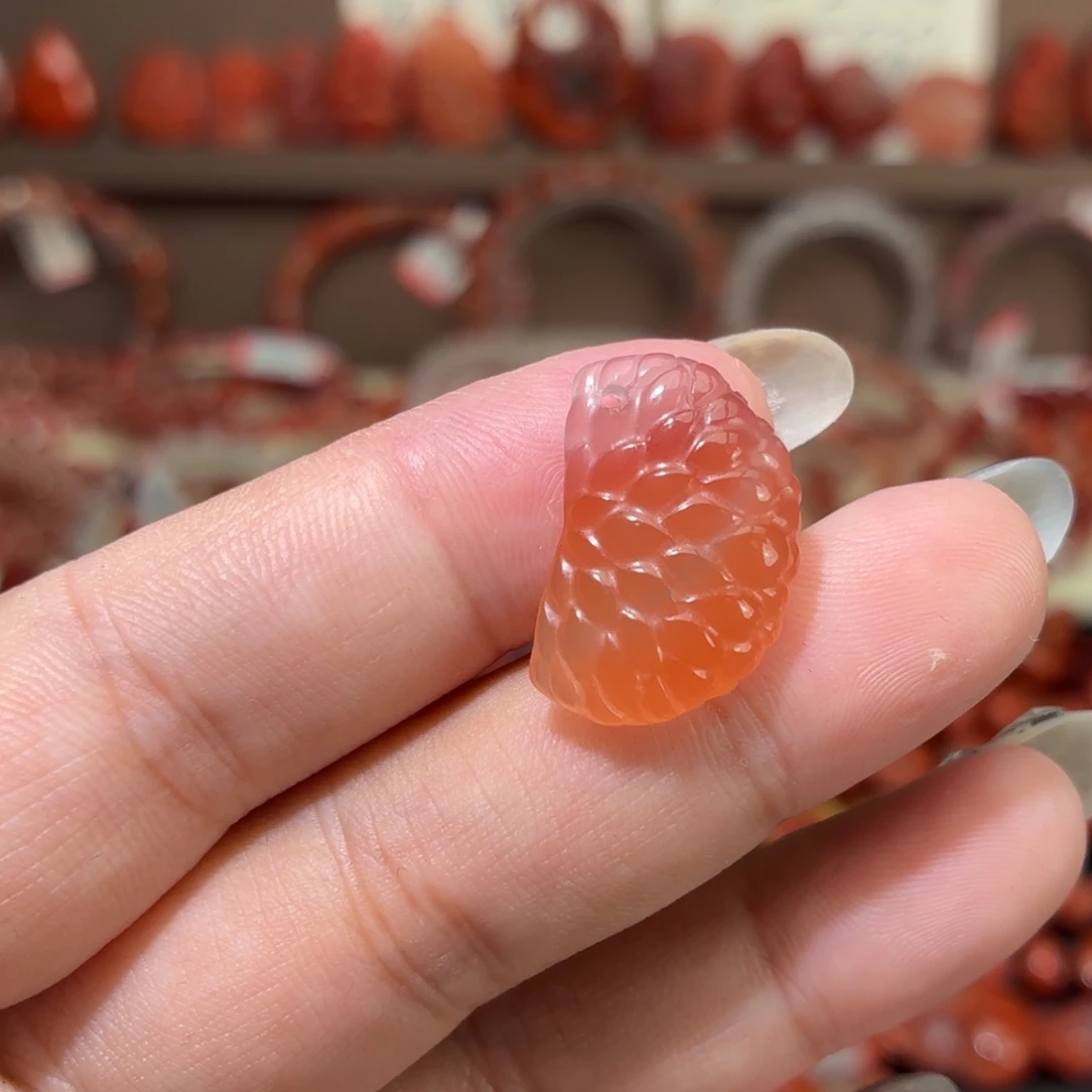 南红玛瑙未镶嵌颈饰橘子瓣