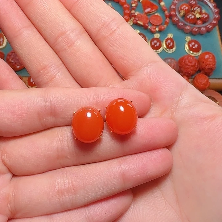 南红玛瑙银S925镶嵌14