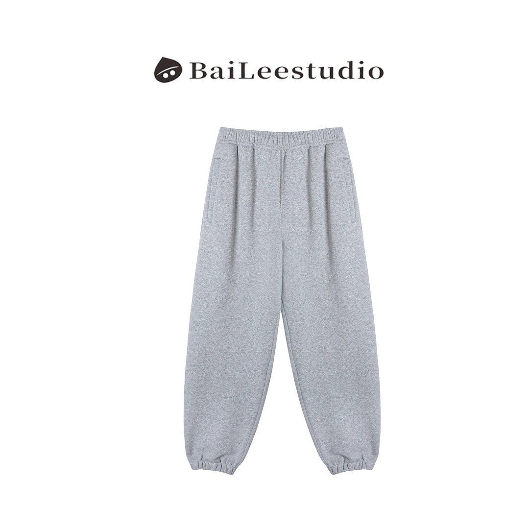 【柏栗良品】2026年春季新款~休闲风束脚松紧腰保暖长裤女976V3