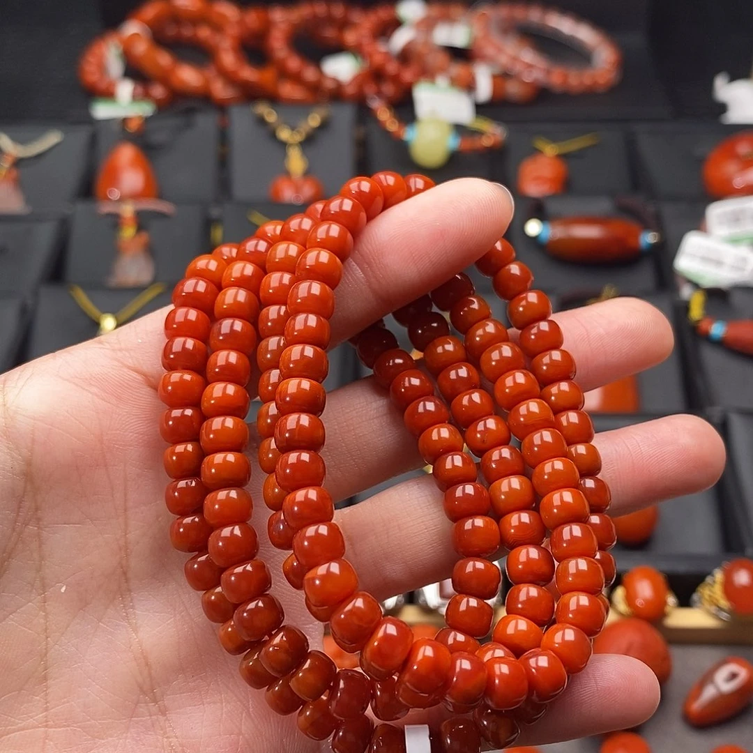 南红玛瑙未镶嵌四川凉山老型多圈6.6mm