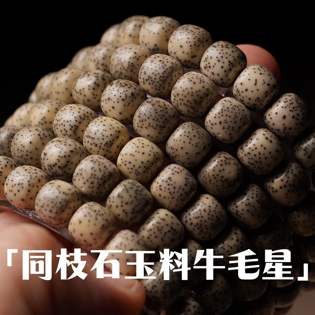 「同枝石玉料牛毛星」星月菩提手串