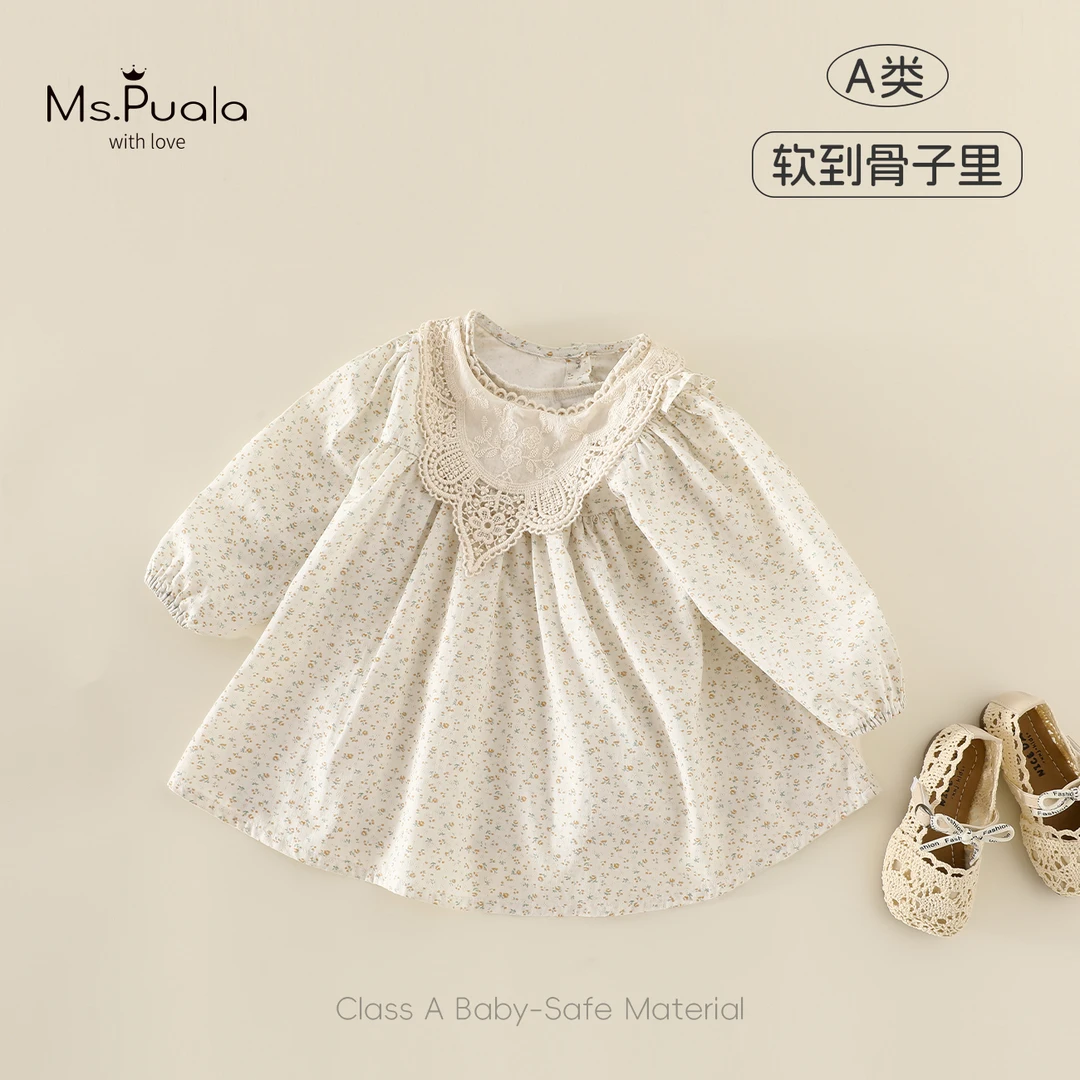 【Ms.Puala秋田小芙】童装婴幼童裙子女宝宝连衣裙秋季简约碎花森系