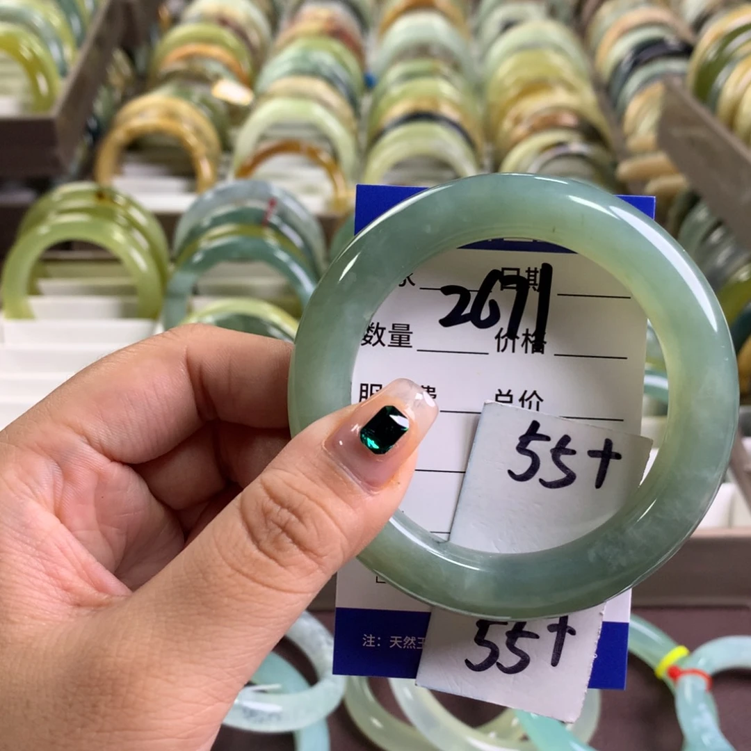 蛇纹石玉未镶嵌手镯2671