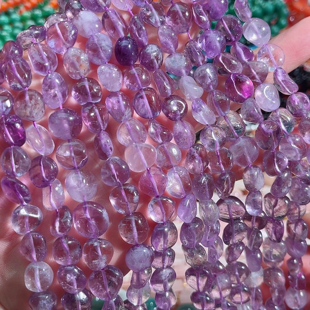 玛瑙/玉髓未镶嵌珠宝半成品紫水晶随行一条12mm