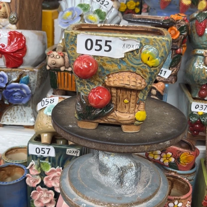 紫砂花盆粗陶材质多肉花盆