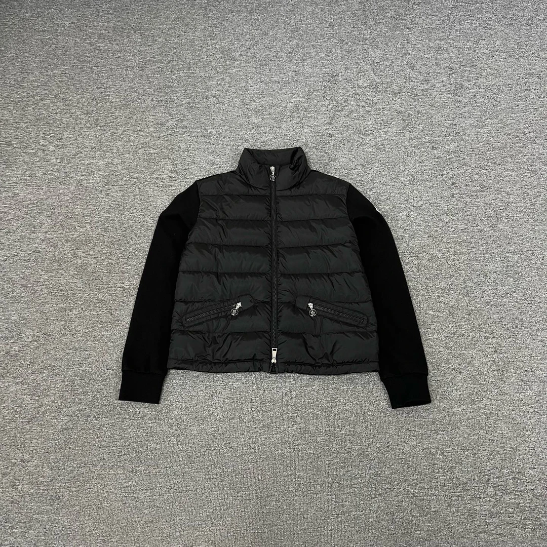 99新 AMIPARIS 蒙口 黑色 拼接 针织 羽绒服 外套 s码