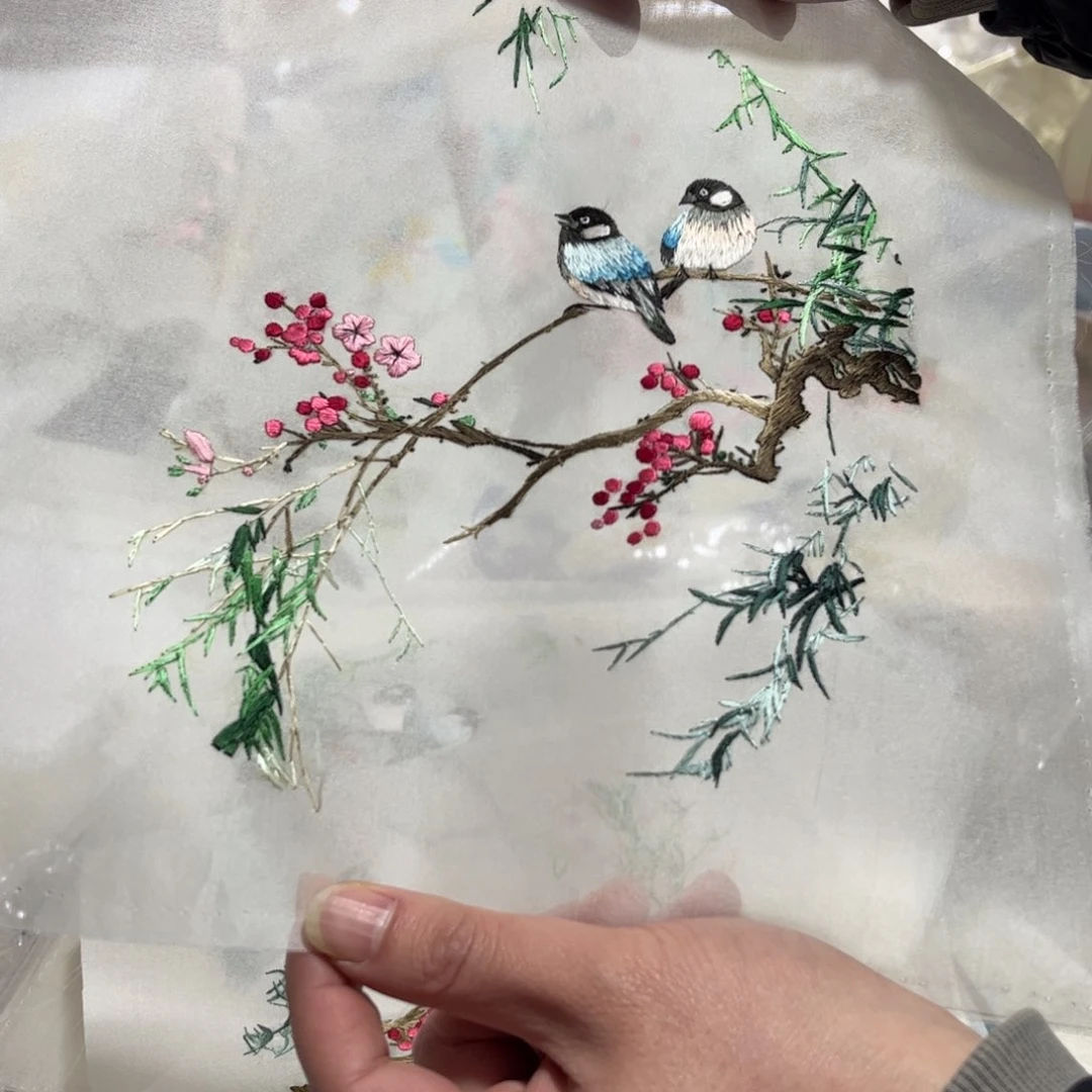 织绣纯手工制作的一
