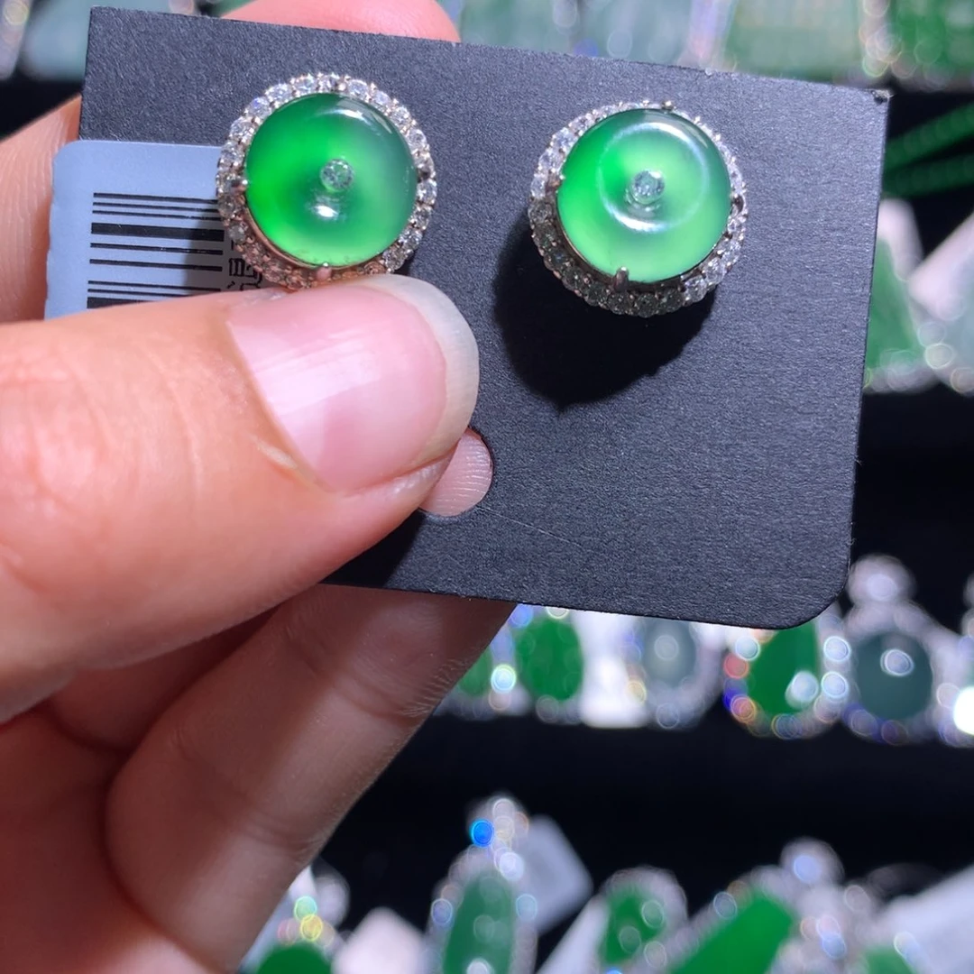 【闪购商品】翡翠银S925镶嵌颈饰天然翡翠