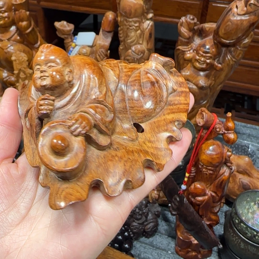 黄花梨/降香黄檀抱财童子啊啊啊啊啊