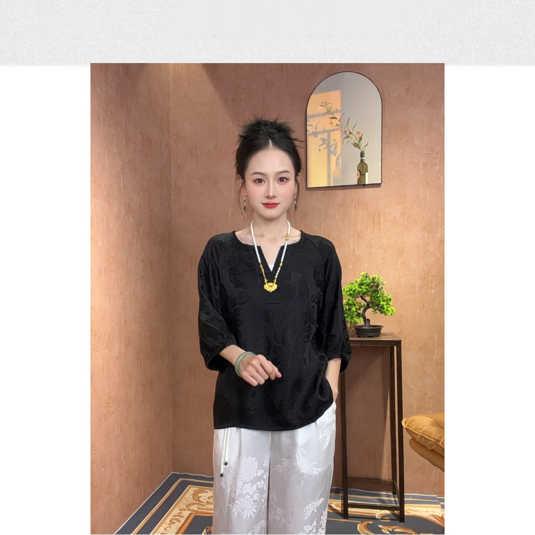 2557 新中式时尚国风气质女士小衫