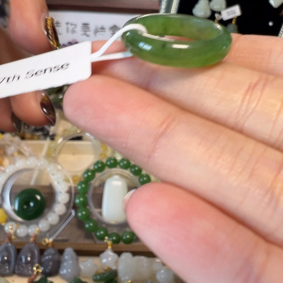 和田玉未镶嵌戒指大陆码14