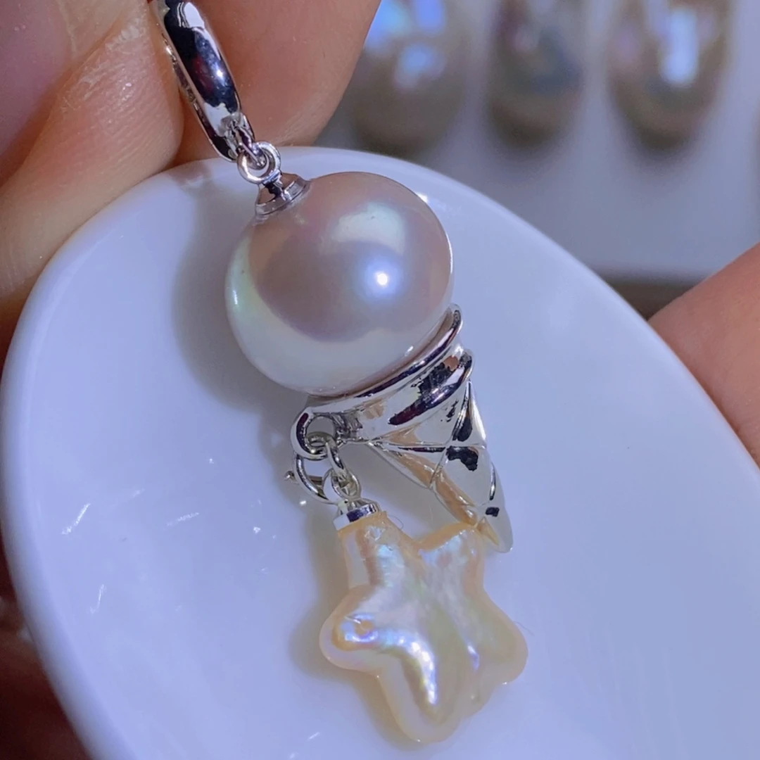 淡水珍珠珍珠银S925镶嵌