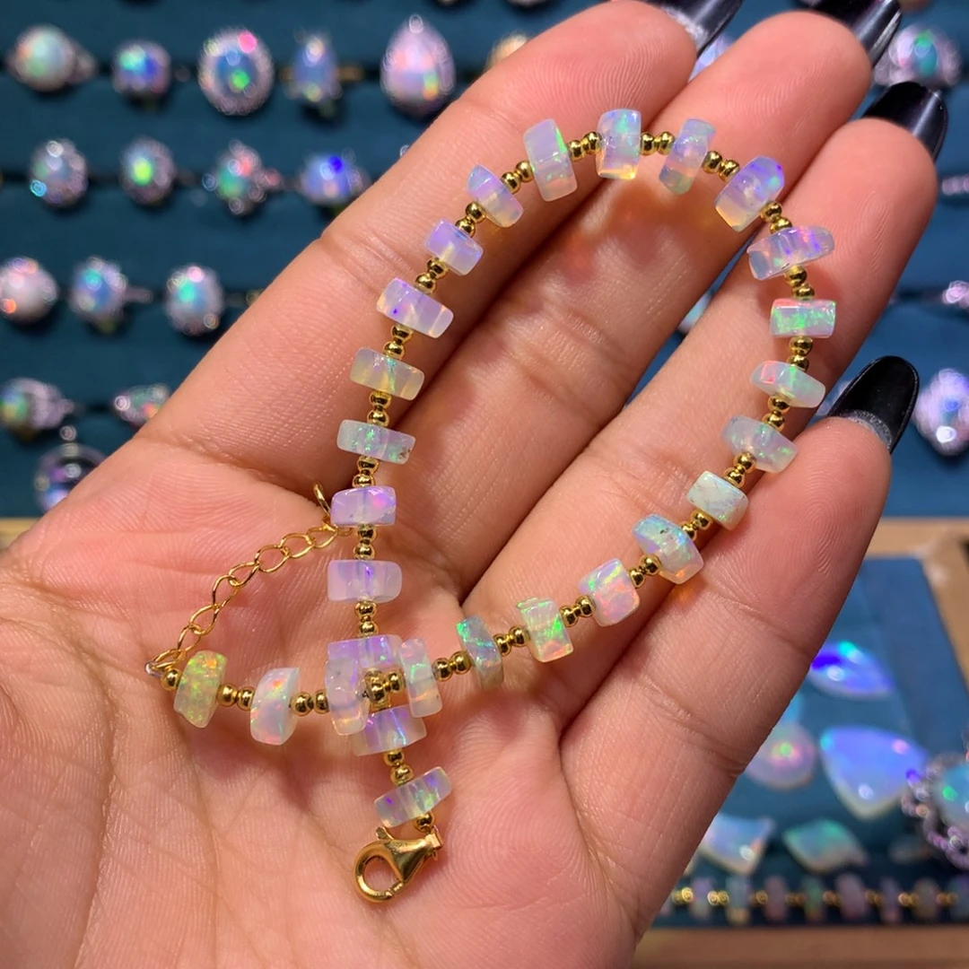 欧泊银S925镶嵌手链款