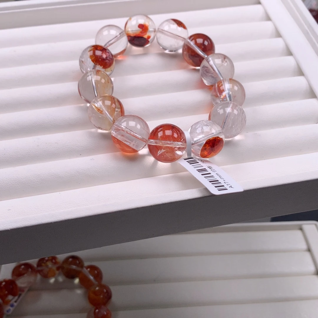 水晶手链未镶嵌红胶花17，B87