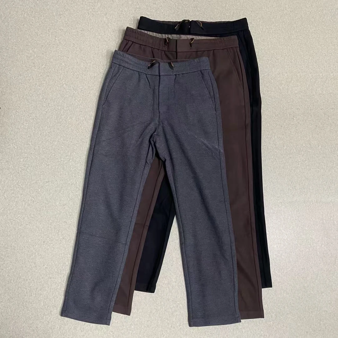 Sweet DD三色柔软高弹系带直通休闲卫裤