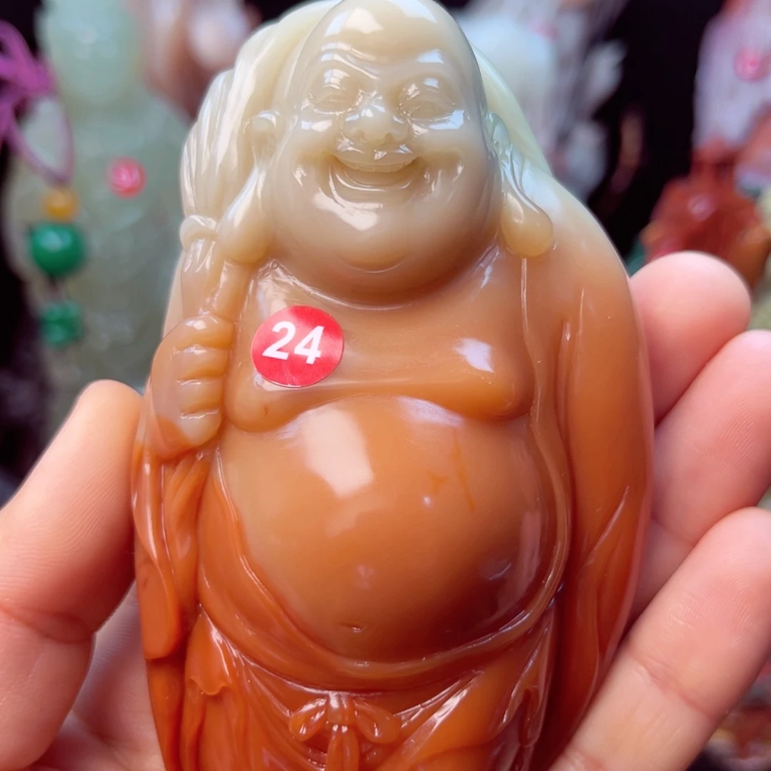 寿山石弥勒佛摆件