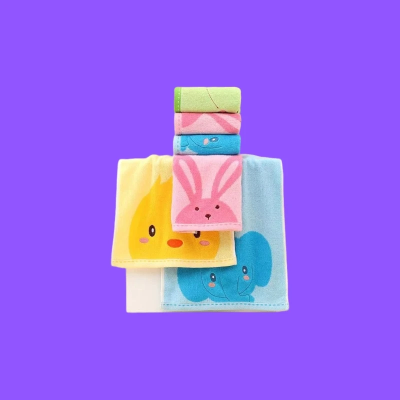 纯棉儿童卡通毛巾柔软亲肤吸水家里宝宝专用