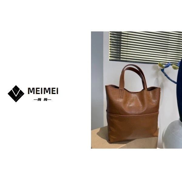 XMM.【牛皮手提袋】时尚百搭潮流洋气轻奢手提单肩小众简约包YF5362