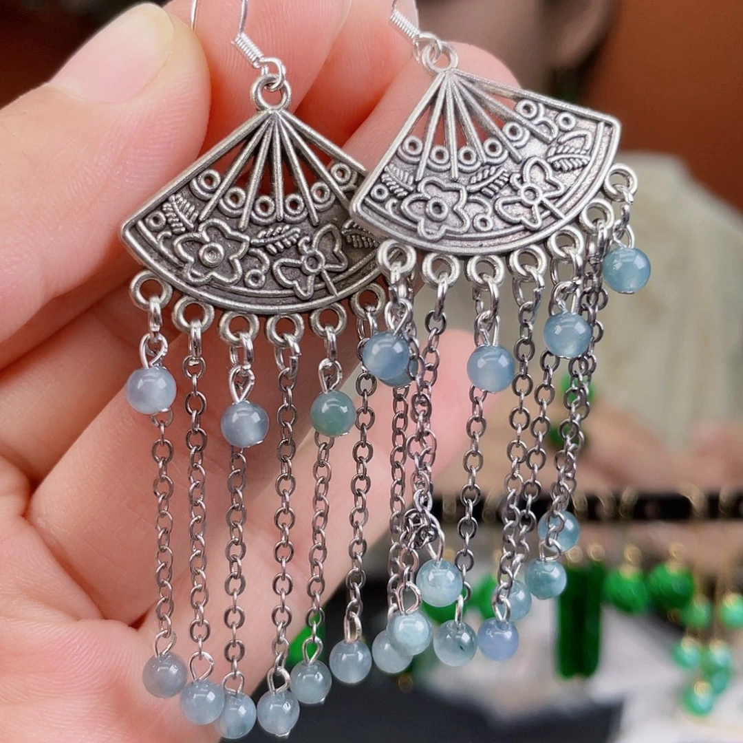 翡翠未镶嵌耳饰饰品