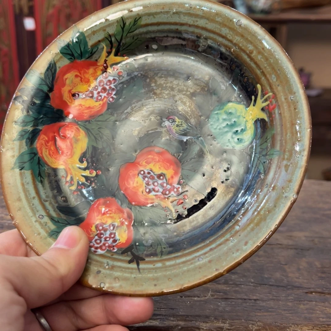 柴烧手工手绘陶瓷