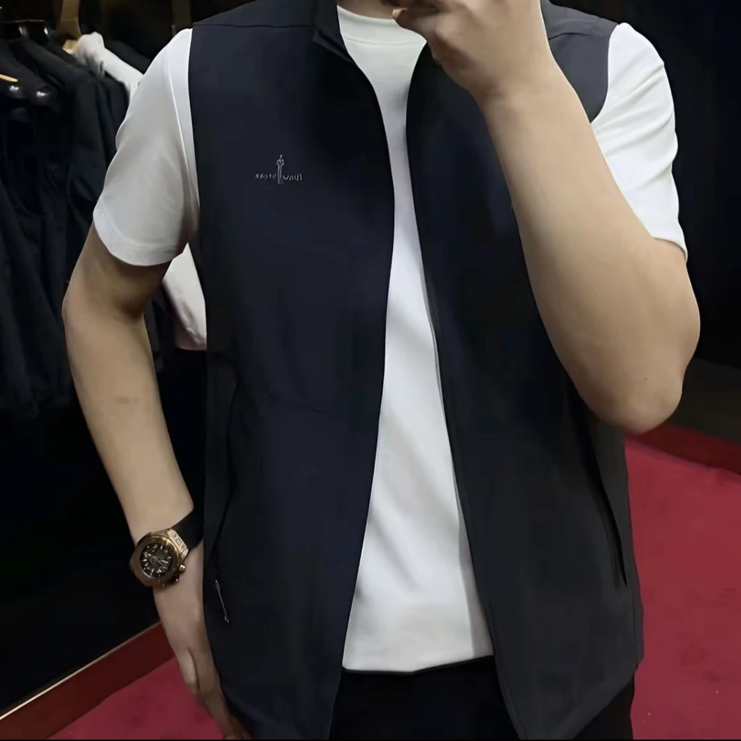 1933春夏季新款时尚休闲百搭简约欧货轻高品质帅气马甲男士褂子