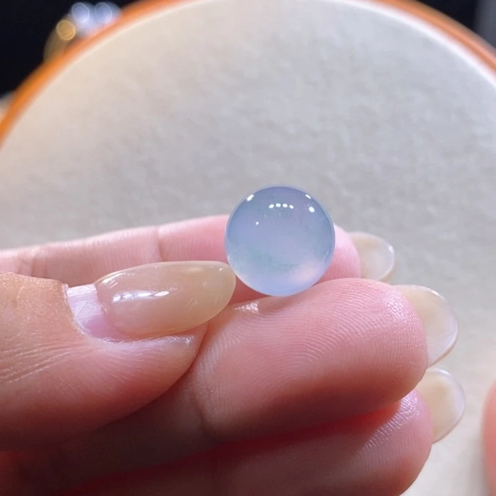 翡翠未镶嵌颈饰翡翠冰紫飘绿珠卡12.6