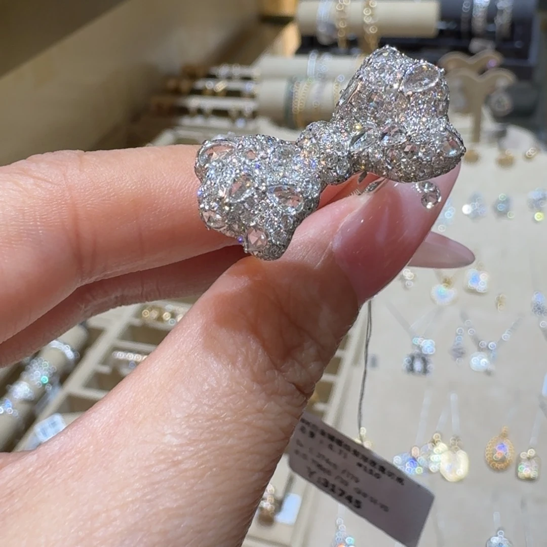 钻石18K金镶嵌戒指/指环