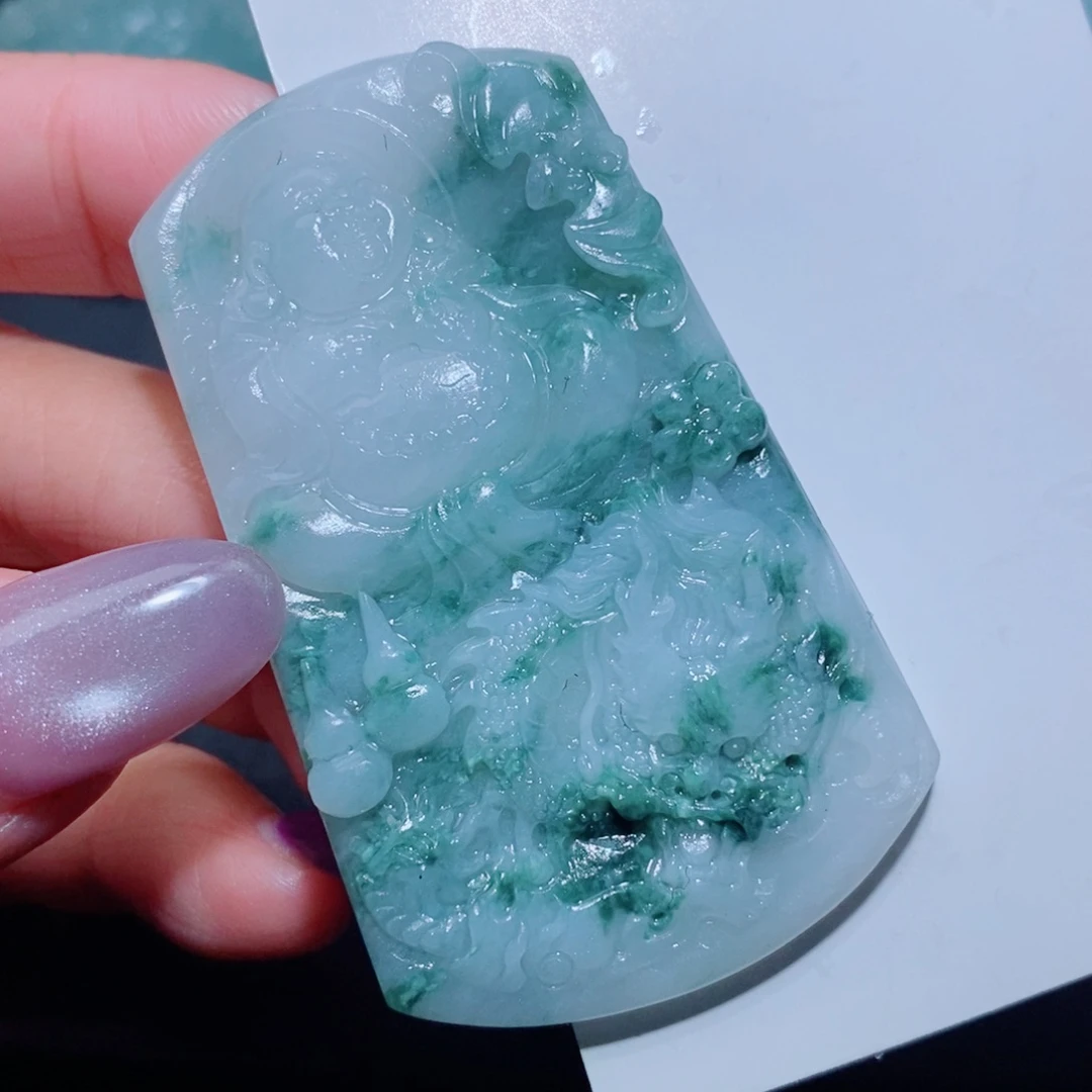 定制翡翠未镶嵌定制毛货翡翠挂件