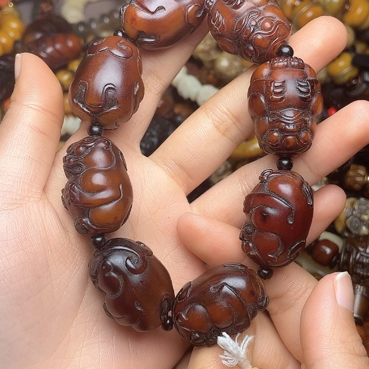 牛骨手串/手链心****长牦牛角手串