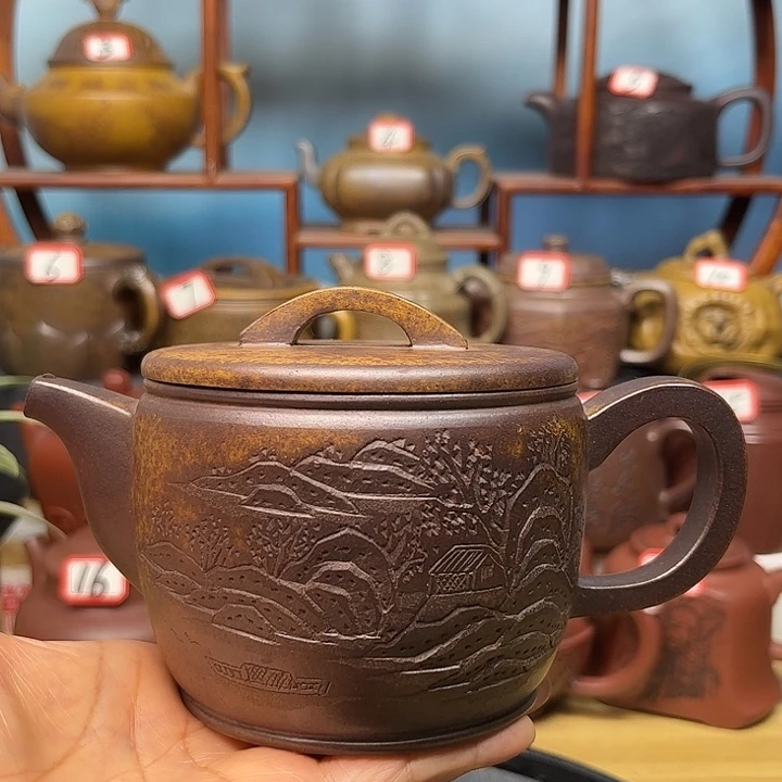 茶壶紫砂微瑕不带证书礼盒380cc