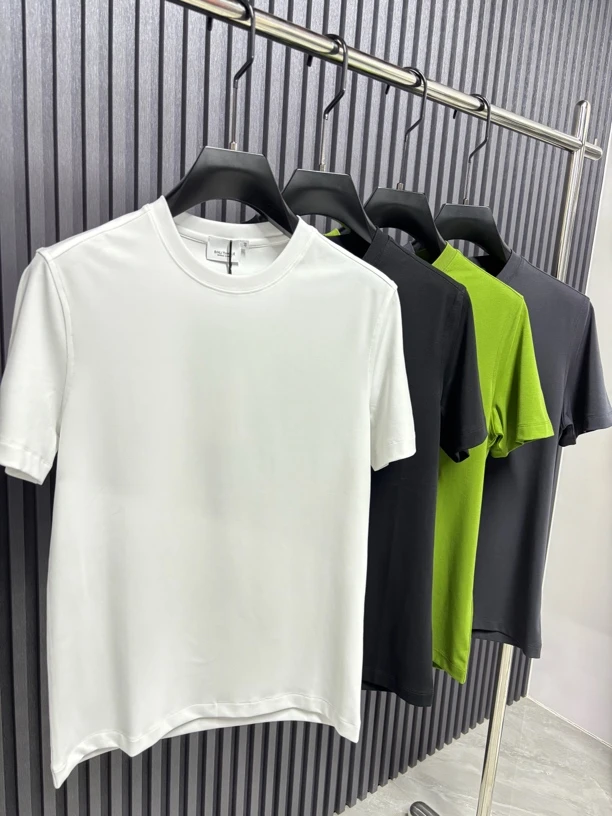 男士短袖高级匹马棉纯色T恤时尚休闲百搭