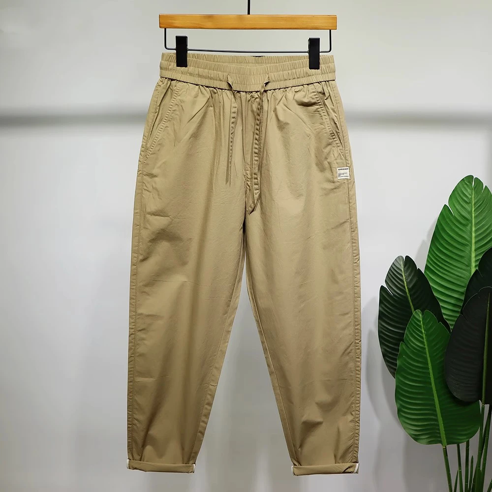 法国Cebrodz布冷布热2025夏季超薄款九分裤男士微宽松锥形休闲裤