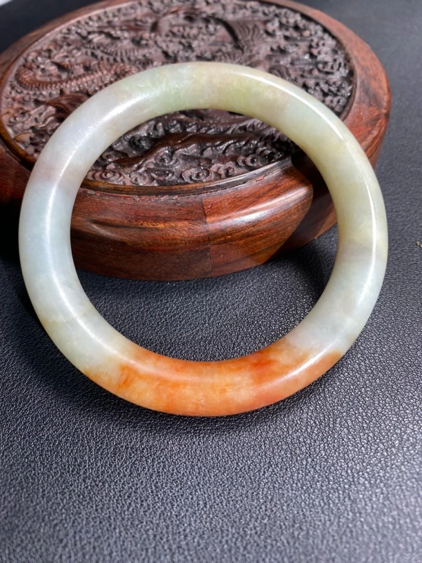 【汉承】紫底带红老手镯