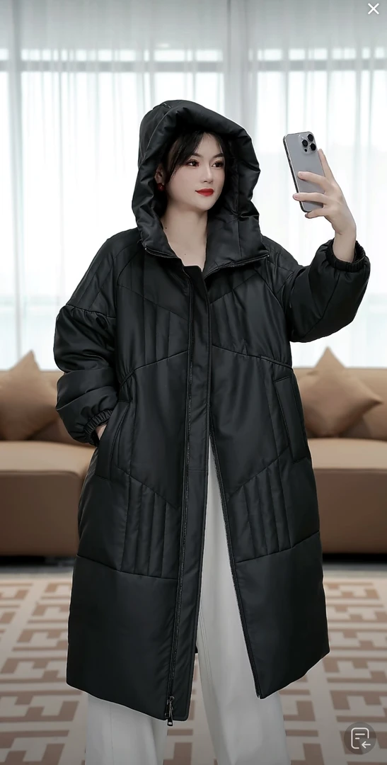 88189 长袖女宽松长款厚款防水冬季上衣帅气潮流鹅绒服