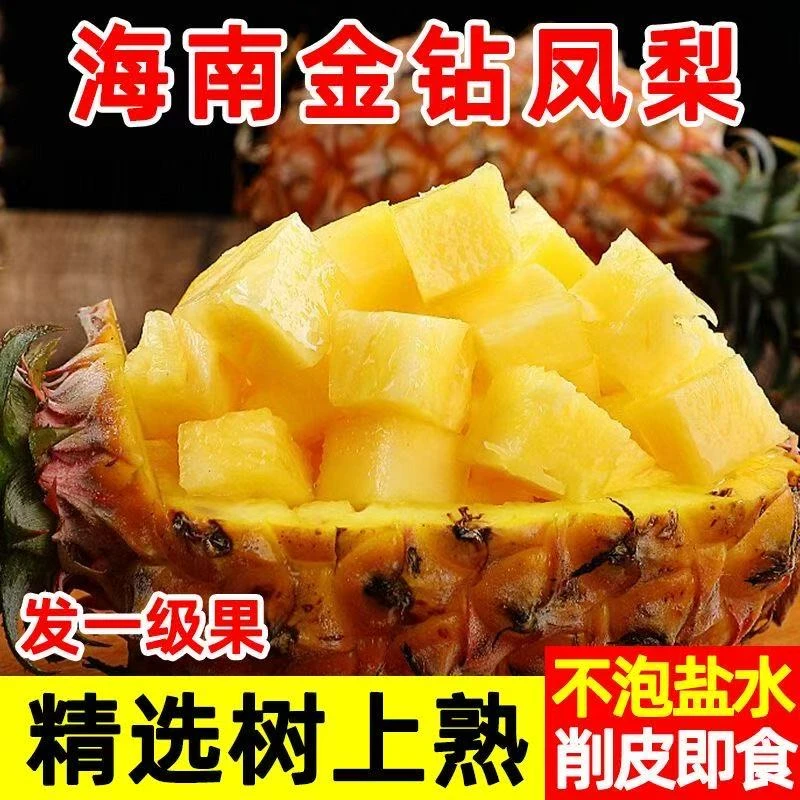 【金钻凤梨】海南直发金钻凤梨香甜多汁产地直销包邮