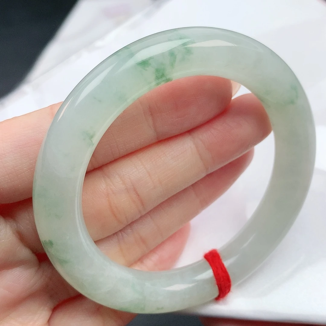 翡翠手镯未镶嵌54圆条880686