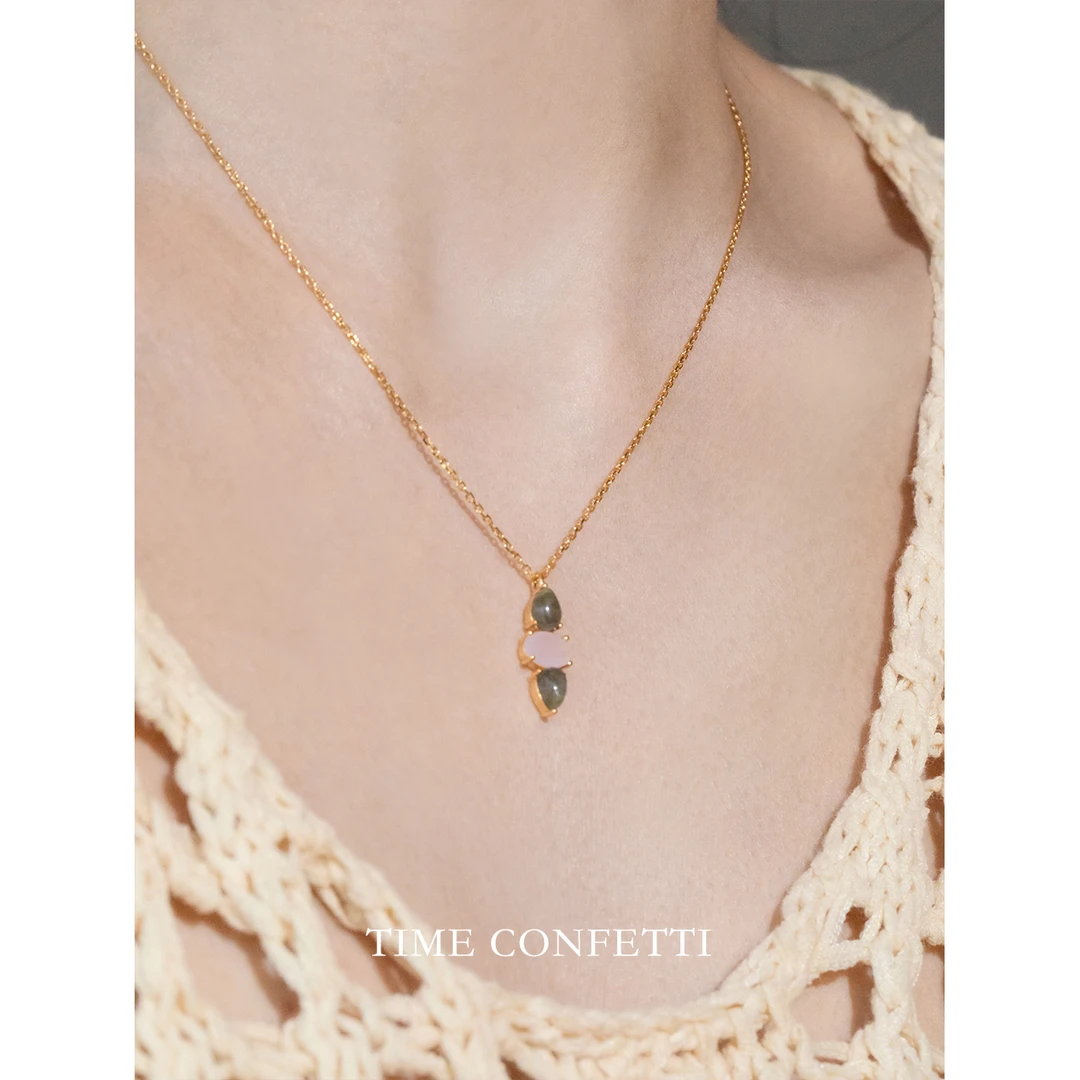 黄铜项链 镀K金【孙二娘】法式气质简约吊坠项链TC 10189