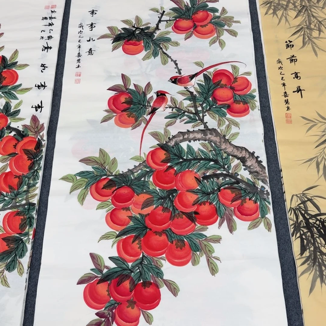 国画四尺尺寸70X140纯手绘作品